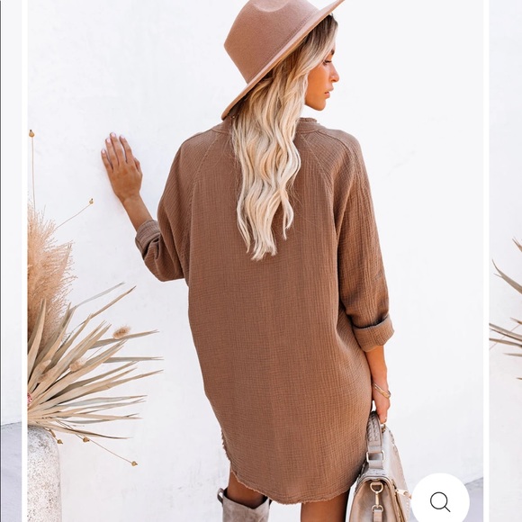 *SOLD* Vici Dolls | Brown button up tunic - Picture 2 of 9